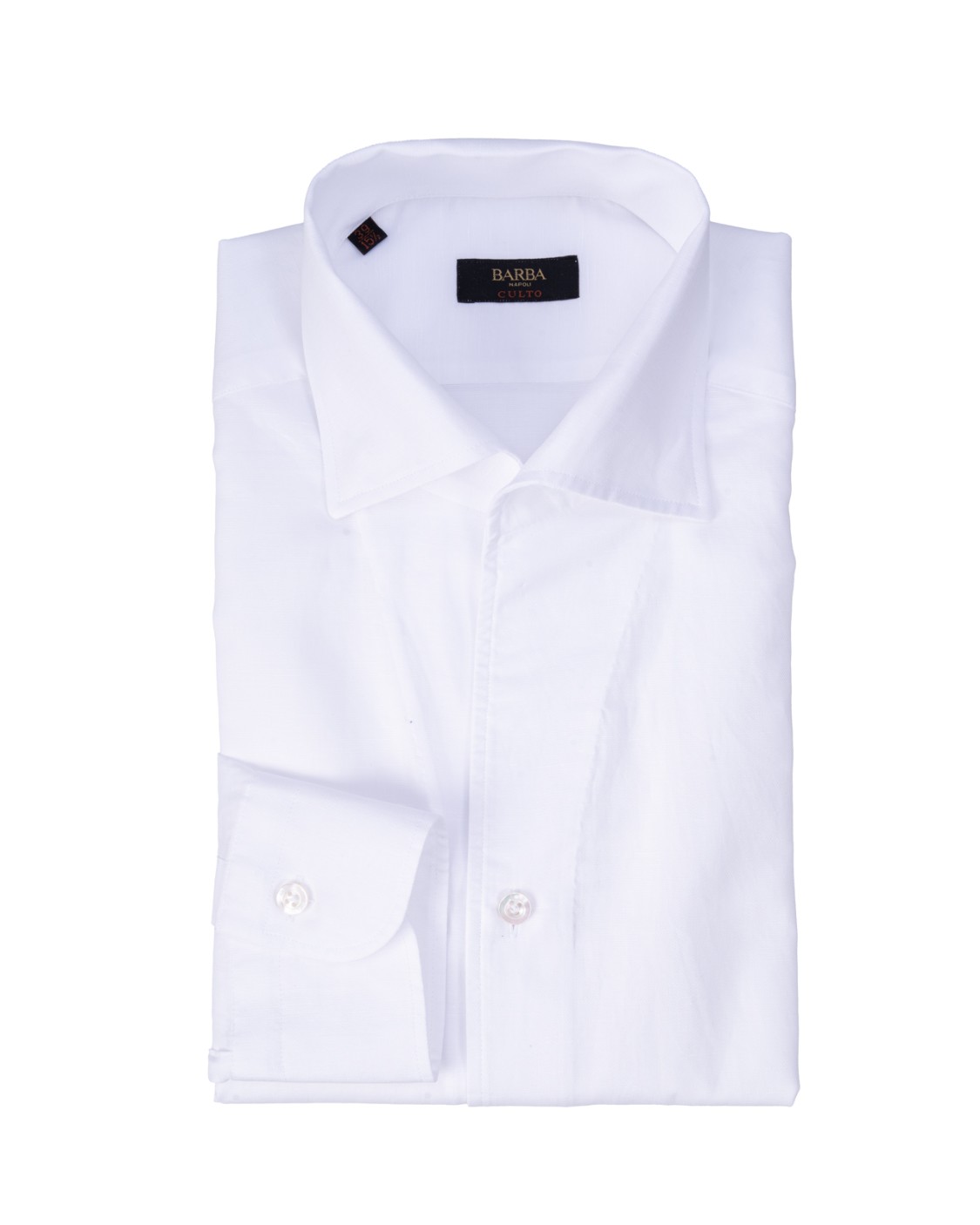 shop BARBA  Camicia: Barba camicia in lino e cotone.
Collo senza abbottonatura.
Maniche lunghe.
Abbottonatura centrale.
Composizione: 64% cotone, 36% lino.
Made in Italy.. 47038-01 number 5146007